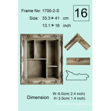 Antique Archaistic Wooden Shadow Box Frame Storage Box